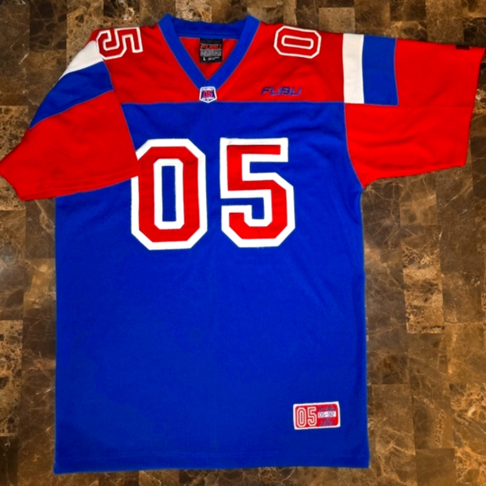 FUBU "Vintage Red, White & Blue Football Jersey
